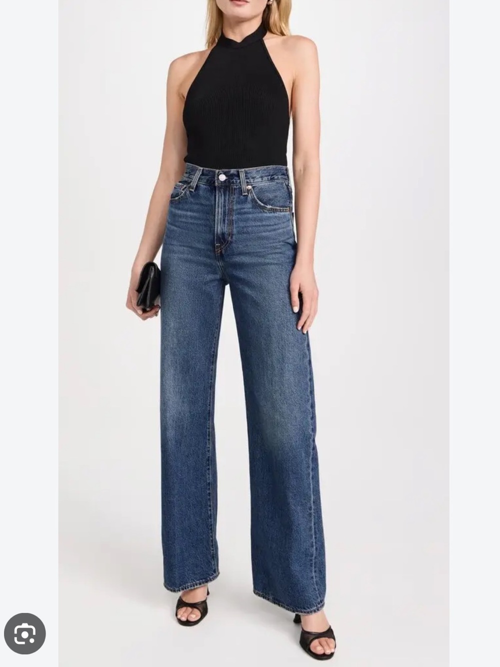 Levi's Ribcage Wide Leg Jeans in Polar Perimeter Medium Blue Wash